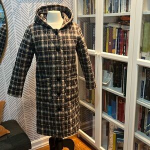 Quilted hooded coat
